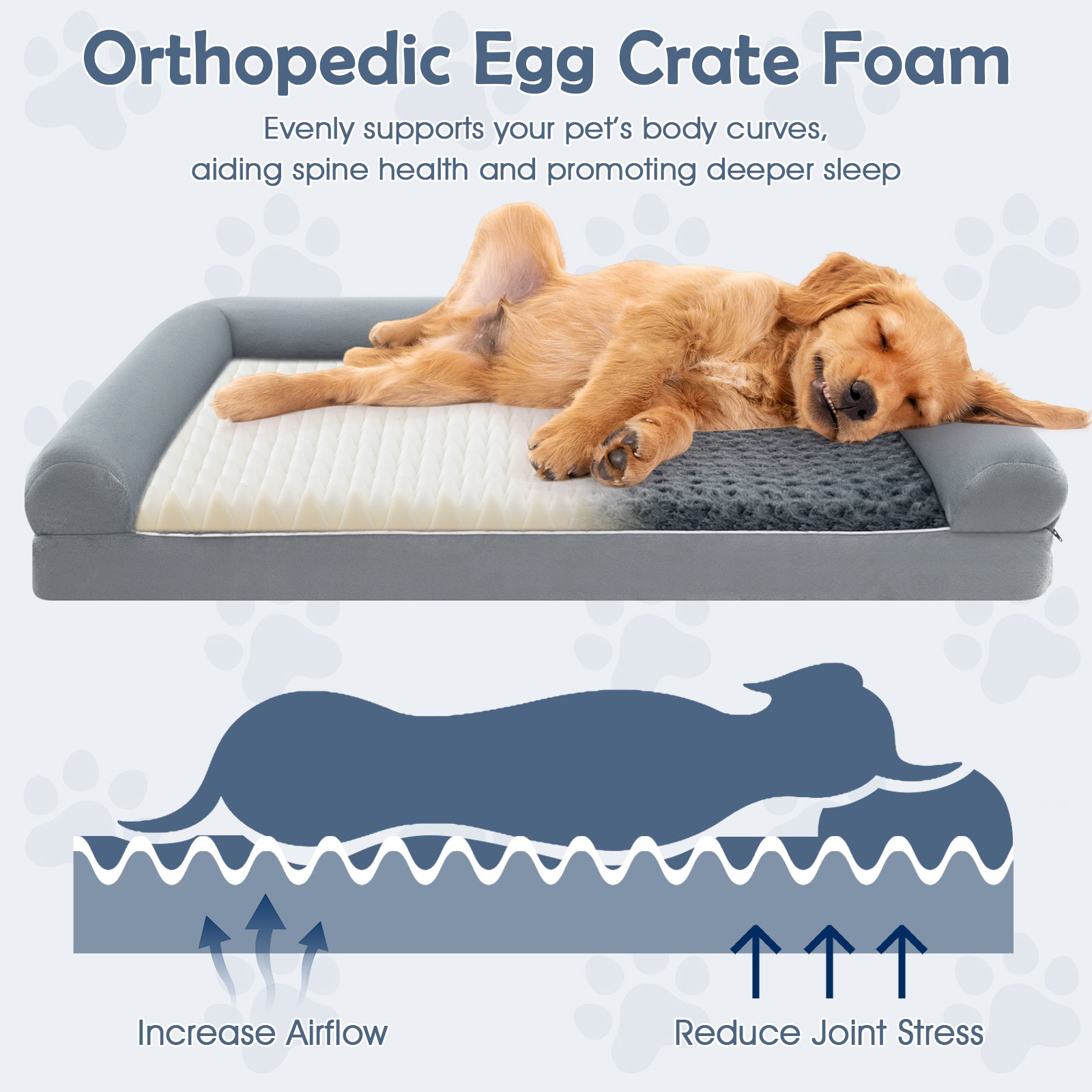 Orthopedic Foam Dog Bed Large Dog Sofa Couch with Removable Cover Dog Kennel - view 7