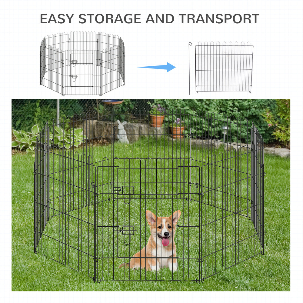 30inch 8-Panel Octagon Pet Exercise Playpen Crate Foldable Dog Cage Pen Puppy - view 4