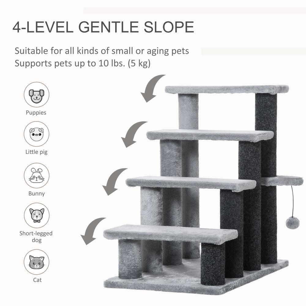 Cat Stairs for Bed, Couch 4 Steps, Small Cat Tree for Indoor Cats - view 3