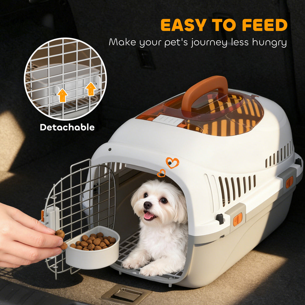 Hard-Sided Travel Pet Carrier, Plastic Dog and Cat Kennel for Small Dogs - view 6