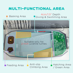 Turtle Tank Kit, Turtle Aquarium with Basking Platform, Water Pump, Filter - view 4