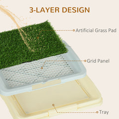 Puppy Training Pad, Indoor Portable Puppy Pad, with Artificial Grass, Grid - view 4