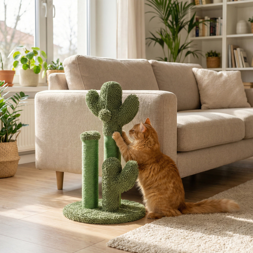 22 Inch Cactus Cat Scratching Post with Natural Sisal Rope Cat Tree - view 2