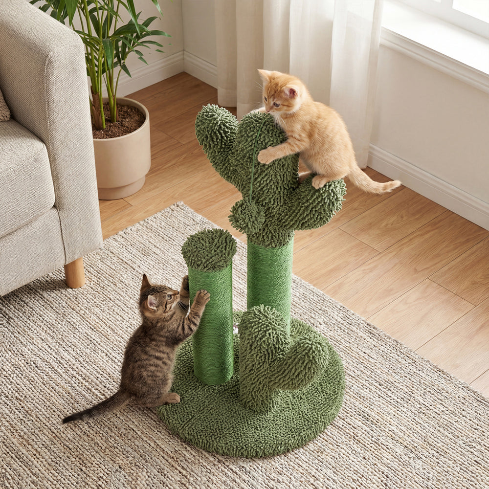 22 Inch Cactus Cat Scratching Post with Natural Sisal Rope Cat Tree - view 3