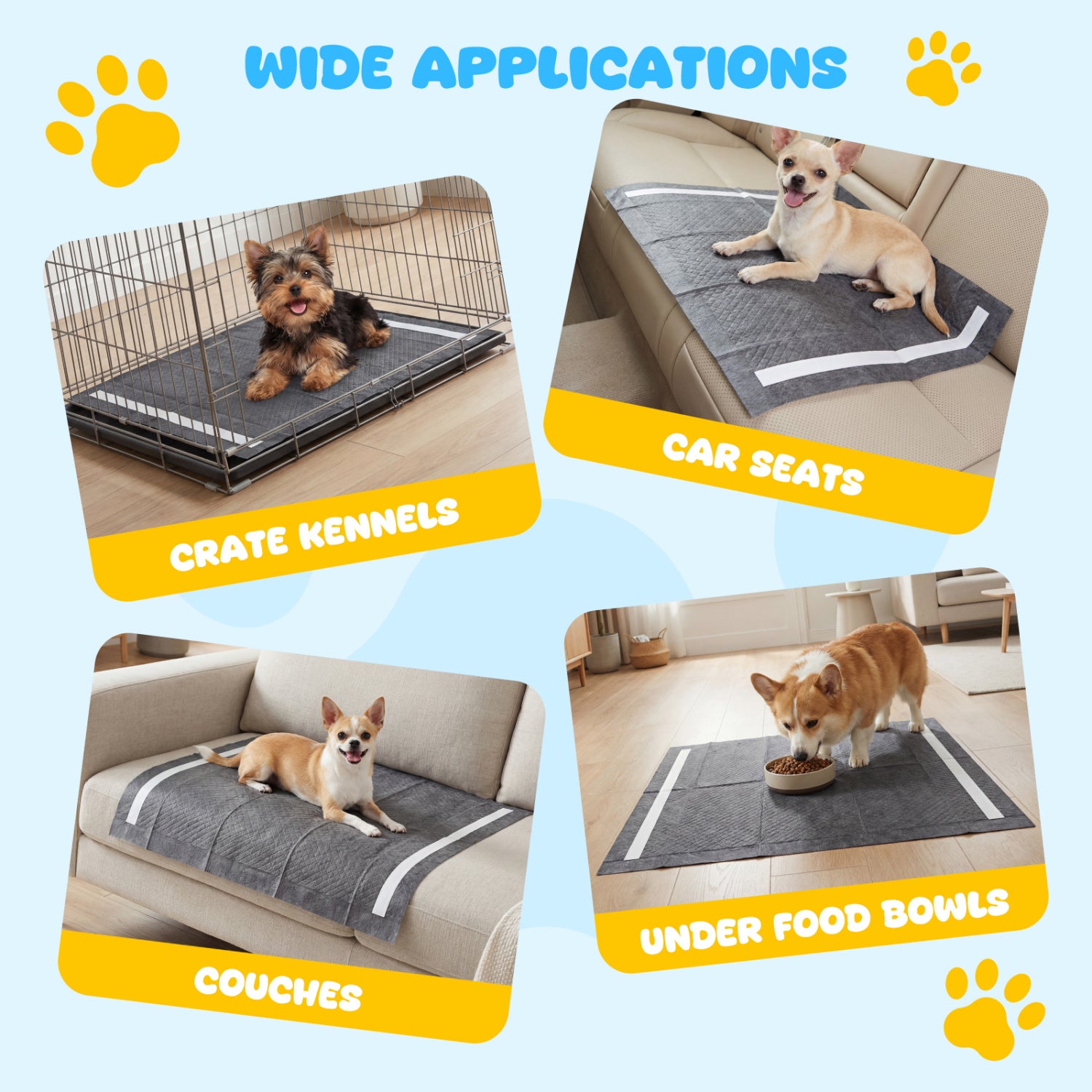 24" x 24" Charcoal Dog Pee Pads 6-Layer for Dogs Pet Supplies - view 8