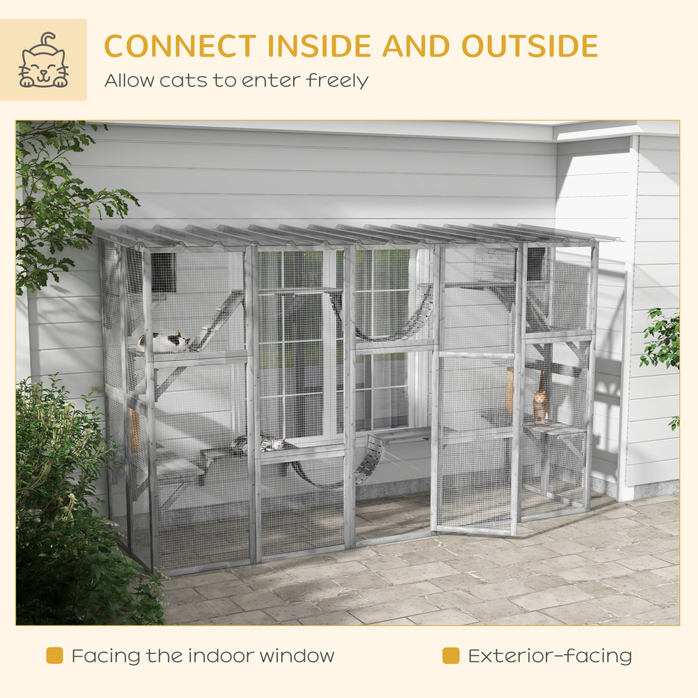 Large Outdoor Catio with Condos, Platforms, Doors, Ladders, Weather-Resistant - view 3
