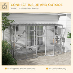 Large Outdoor Catio with Condos, Platforms, Doors, Ladders, Weather-Resistant - view 3