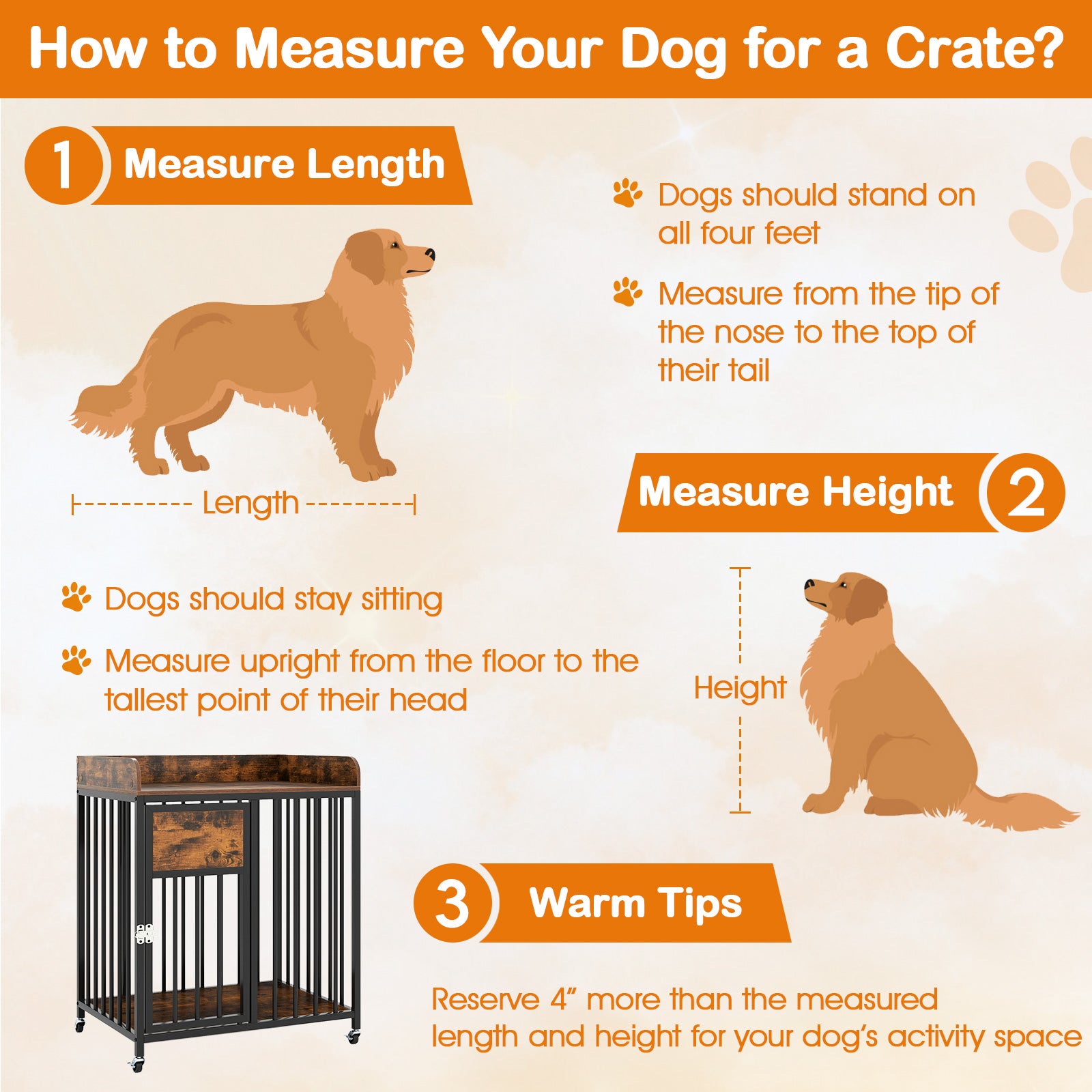 27.5 Inch Dog Crate Furniture with Wheels for Small Dogs and Puppies Dog Kennel - view 7
