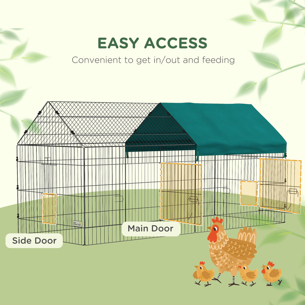 87" Small Animal Cage with Roof, Indoor/Outdoor Use, for Chicken, Rabbits - view 5