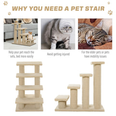23.5" 4 Tier Pet Stairs Dog Cat Step Scratch Post Furniture - view 4