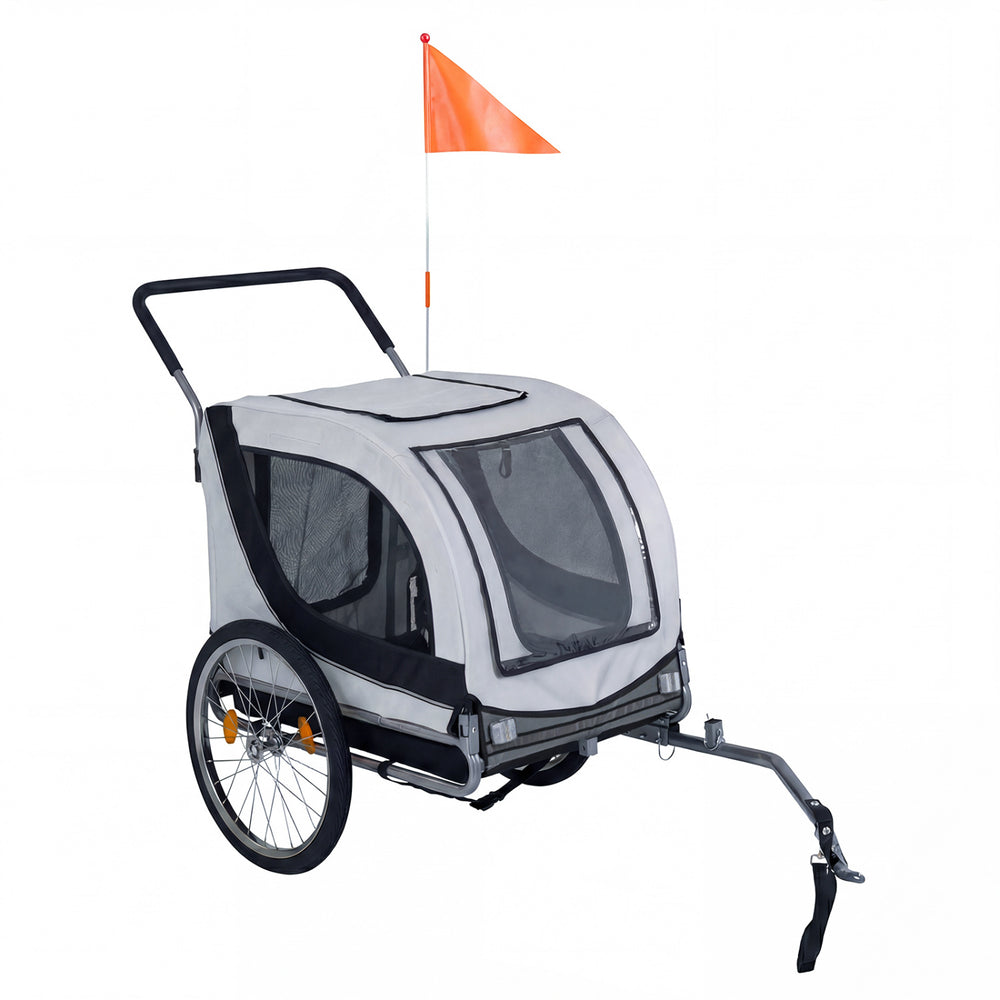 2-in-1 Dog Bike Trailer with Universal Bicycle Coupler Pet Wagon - view 3