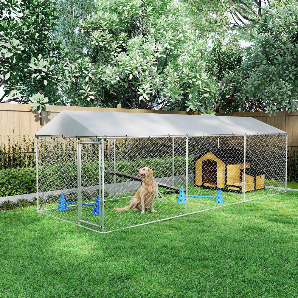 19.7' x 7.5' x 6.6' Dog Kennel Outdoor for Small Medium Large Dogs - view 7
