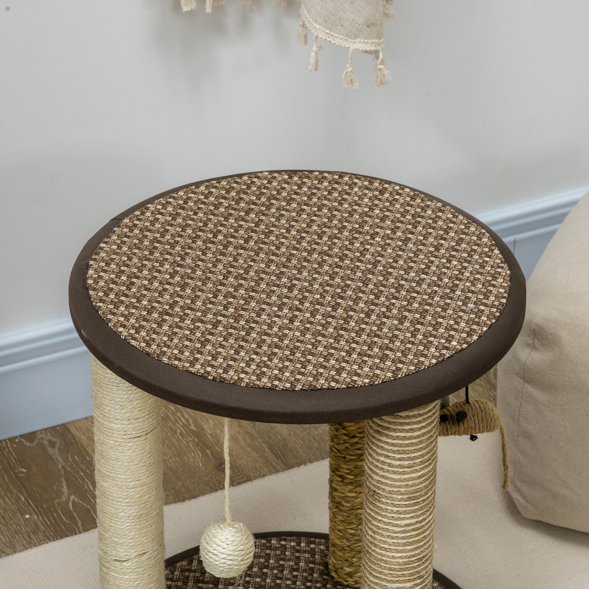17" Cat Tree, Kitty Activity Centre with Hanging Toys, Cat Tower with Jute - view 6