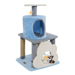 31.5" Cute Modern Cat Tree Multi-Level Kitten Tower - view 4