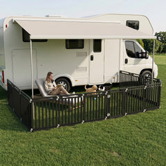 31.5" Height Indoor Outdoor Dog Playpen with 12 Panels Pet Gate - view 3