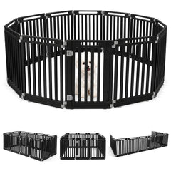 31.5" Height Indoor Outdoor Dog Playpen with 12 Panels Pet Gate