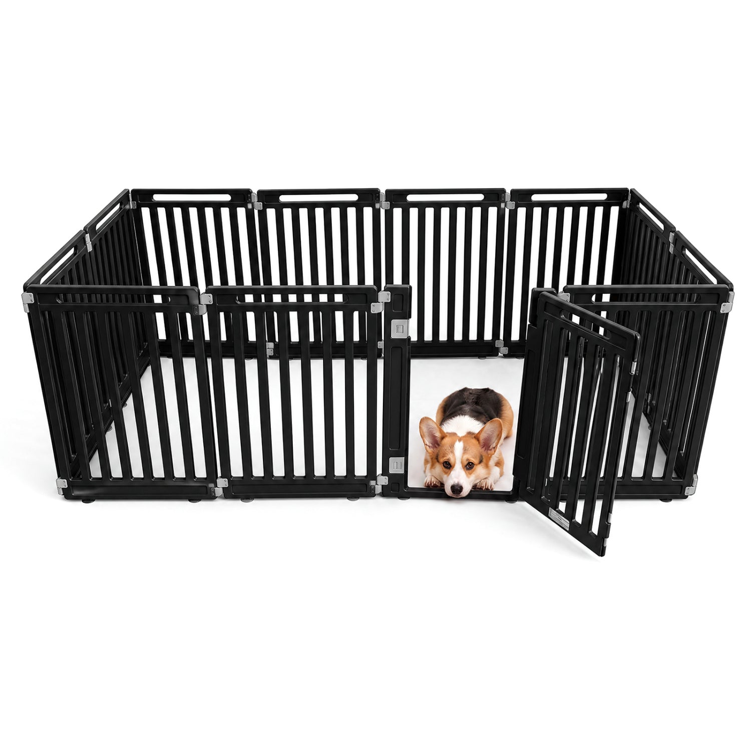 31.5" Height Indoor Outdoor Dog Playpen with 12 Panels Pet Gate - view 4