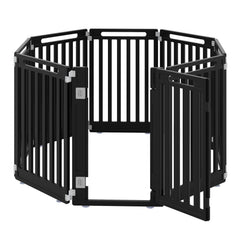 31.5" Height Indoor Outdoor Dog Playpen with 8 Panels Pet Gate - view 4