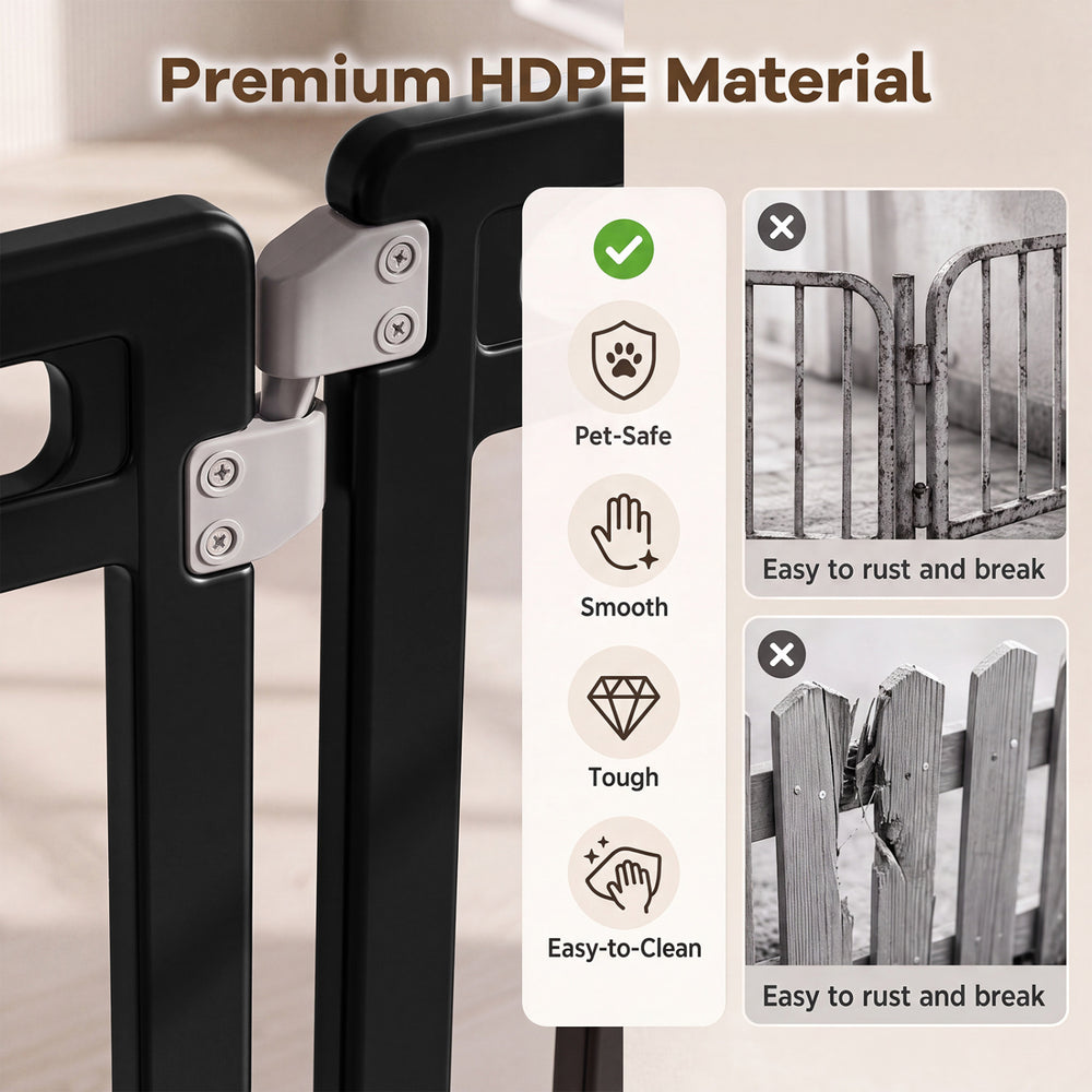 31.5" Height Indoor Outdoor Dog Playpen with 10 Panels Pet Gate - view 7