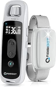 ABBIDOT 3300 ft Dog Training Collar | 5 Modes, 88 Levels, IPX7 - 1 Collar / Grey