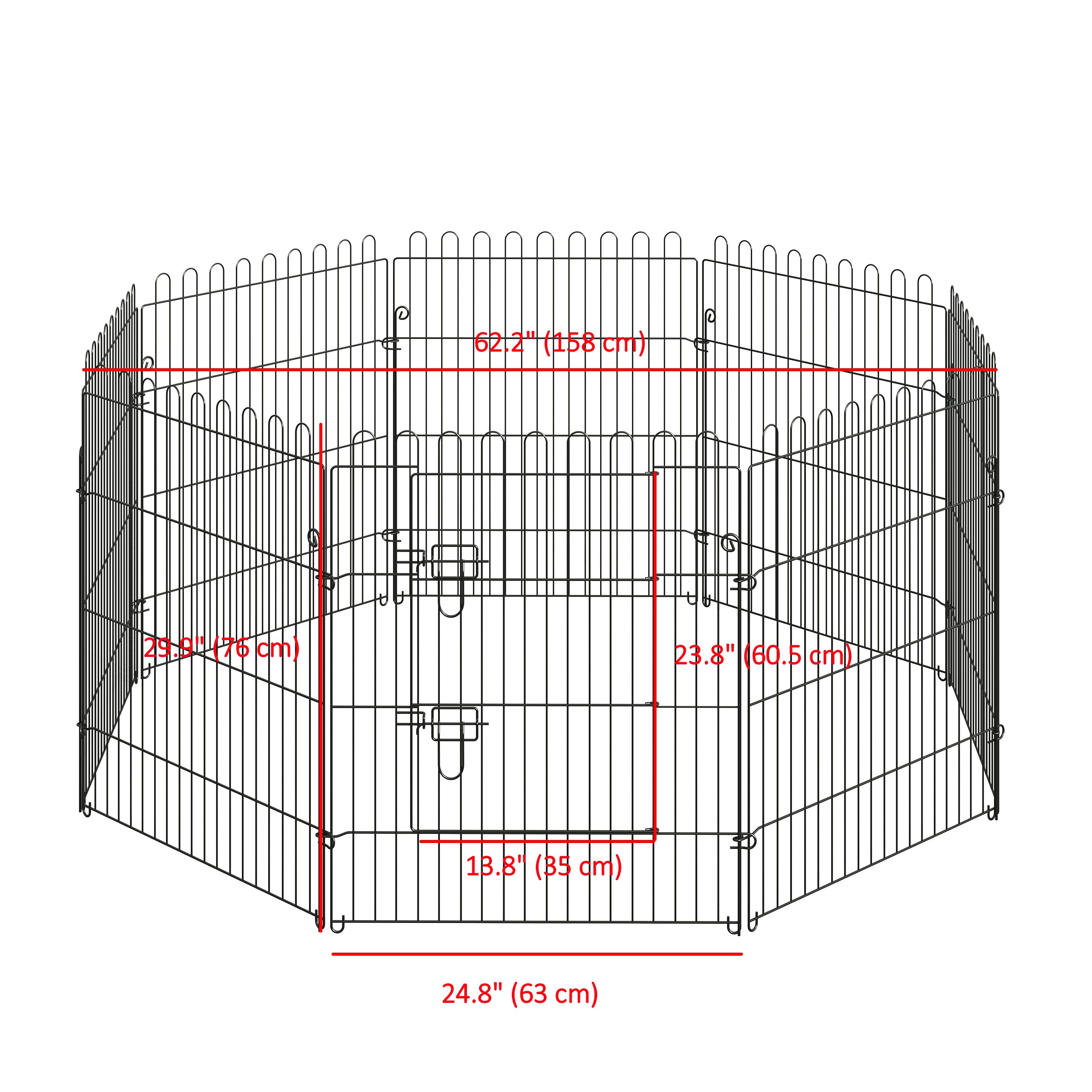 30inch 8-Panel Octagon Pet Exercise Playpen Crate Foldable Dog Cage Pen Puppy - view 2