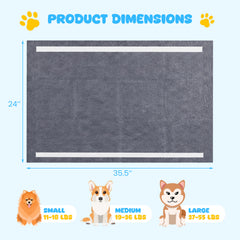 35.5" x 24" Charcoal Dog Pee Pads 6-Layer for Dogs Pet Supplies - view 4