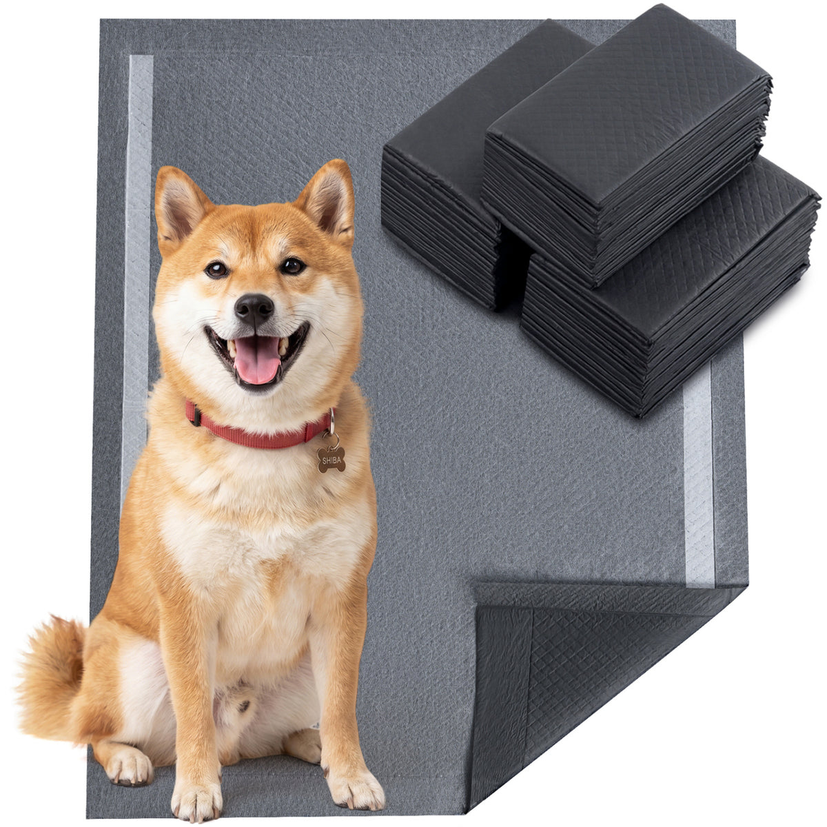35.5" x 24" Charcoal Dog Pee Pads 6-Layer for Dogs Pet Supplies