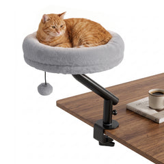 360 deg Rotating Cat Desk Bed for Indoor Cats with Removable Perch Cat Furniture - view 4