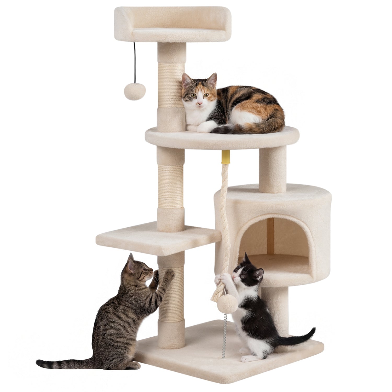 36 Inch Tall Kitten Tower with Condo and Plush Perch Cat Tree - view 4