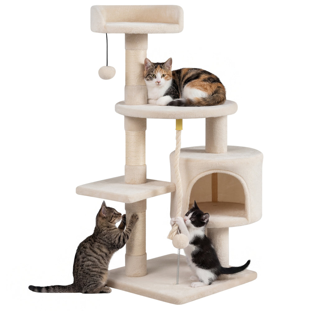 36 Inch Tall Kitten Tower with Condo and Plush Perch Cat Tree - view 4