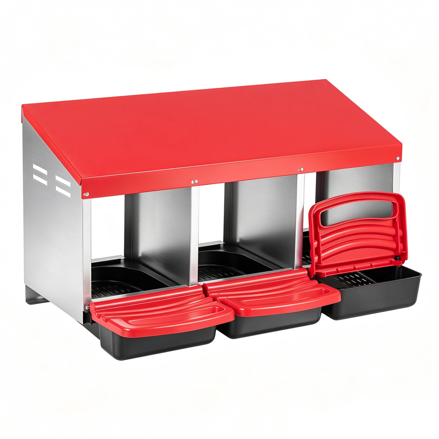 3-Compartment Roll Away Chicken Nesting Box for Egg Collection with Removable - view 5