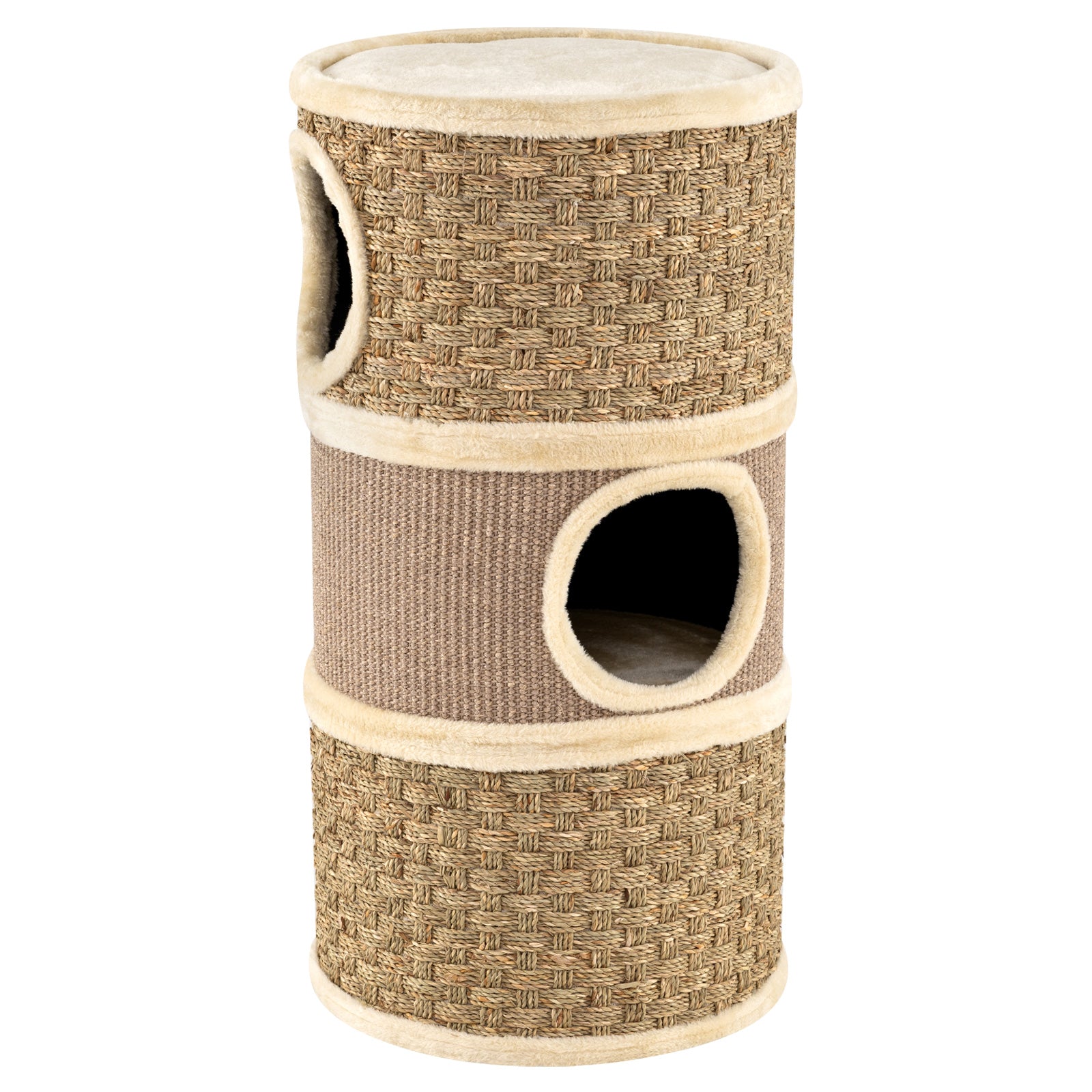 3-Story Cat Condo 28 Inch Multi-level Cat Hideaway with Sisal Scratching Pad - view 4