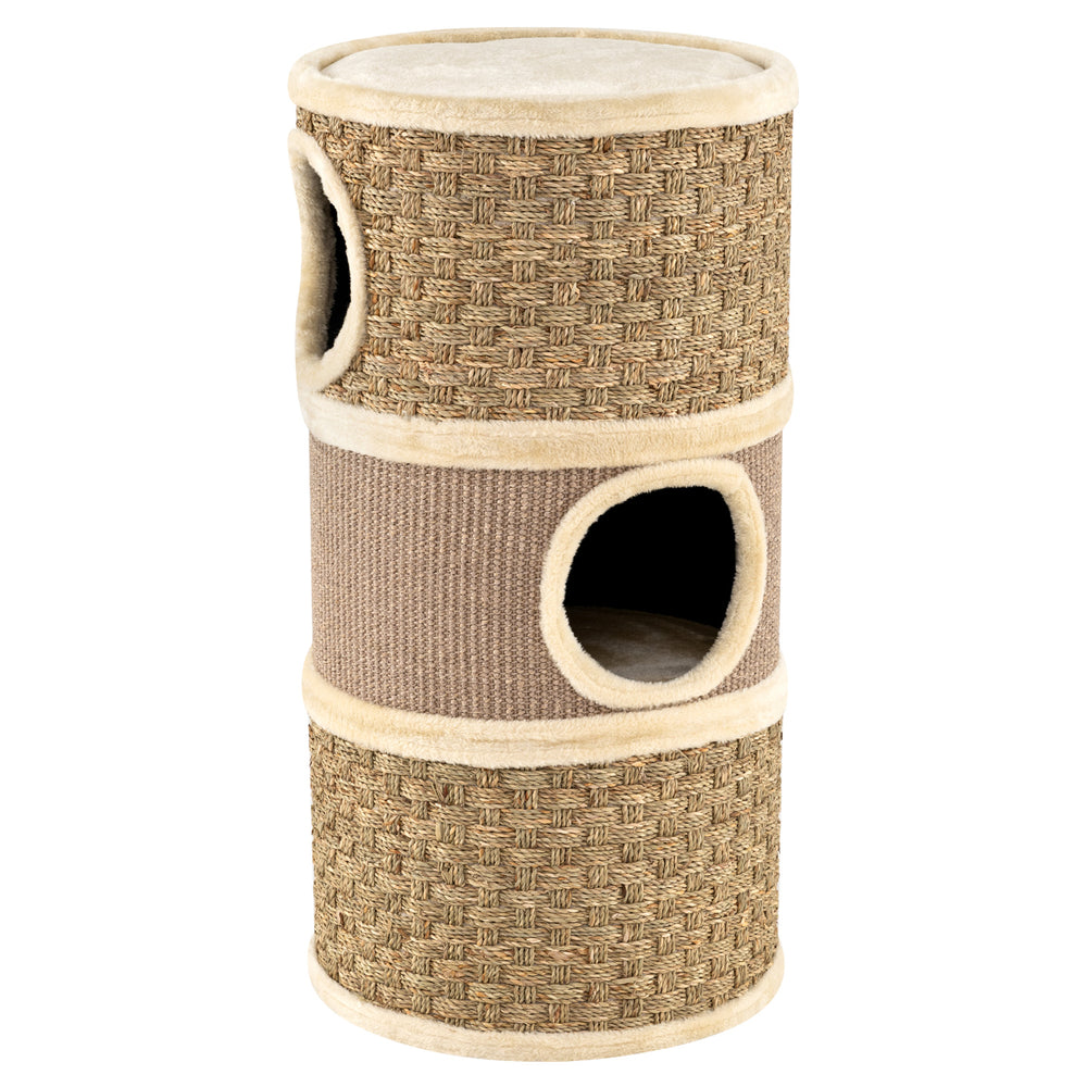 3-Story Cat Condo 28 Inch Multi-level Cat Hideaway with Sisal Scratching Pad - view 4