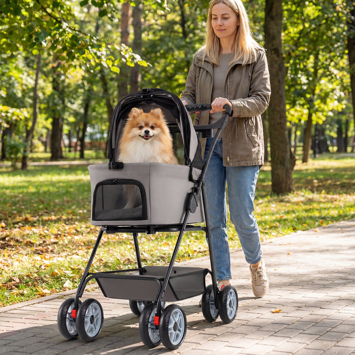 3 in 1 Pet Stroller with Removable Carrier up to 33 lbs - view 2
