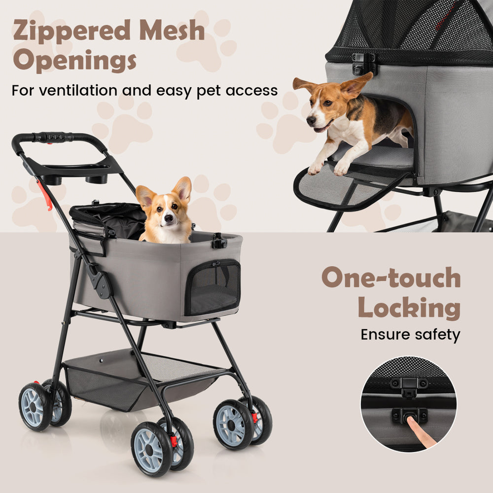 3 in 1 Pet Stroller with Removable Carrier up to 33 lbs - view 8