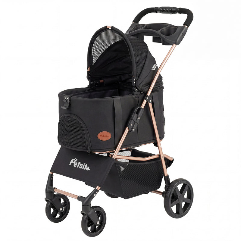3-in-1 Pet Stroller for Small Medium Dogs Foldable with Detachable Carrier