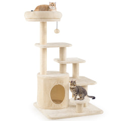 40 Inch Multi-level Cat Tower with Condo and Dangling Jingle Ball Cat Tree - view 4