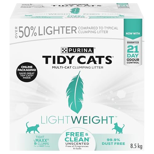 Tidy Cats Free & Clean Lightweight Unscented Multi-Cat Litter clumping clay litter box - detail view