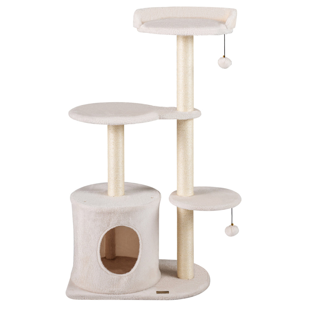 43" Cat Tree for Indoor Cats with Comfy Plush Perches and Sisal Scratching Posts