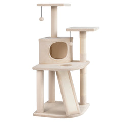 44 Inch Tall Kitten Tower with Condo and 2 Plush Perches Cat Tree