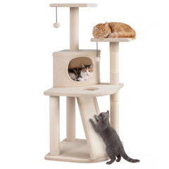 44 Inch Tall Kitten Tower with Condo and 2 Plush Perches Cat Tree - view 4