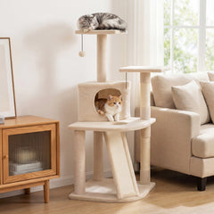 44 Inch Tall Kitten Tower with Condo and 2 Plush Perches Cat Tree - view 3