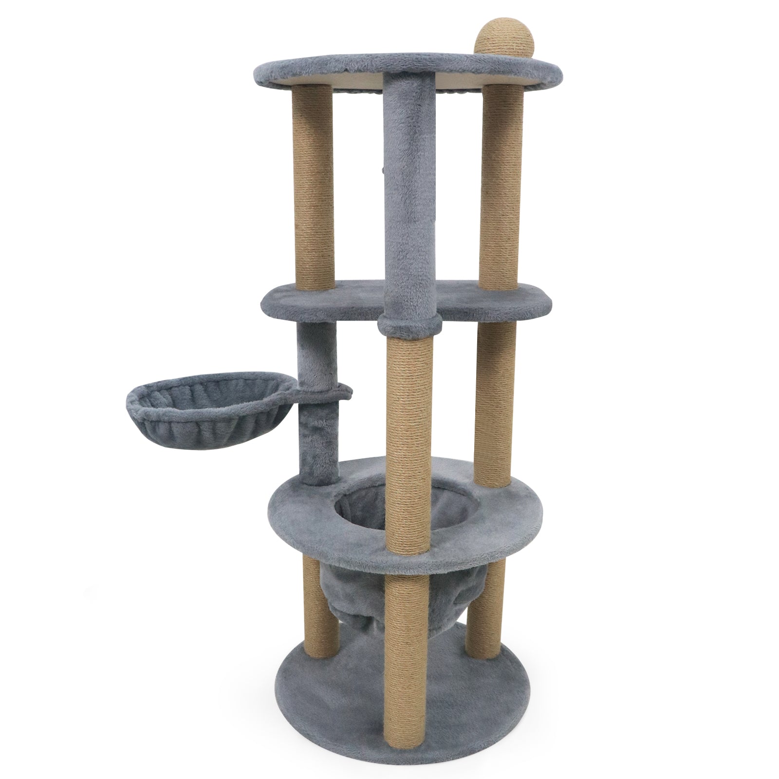 47 Inches Tall Cat Tower with Cat Nest and Scratching Posts Cat Tree - view 4