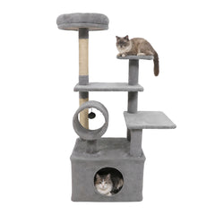 48 Inches Tall Cat Tree Multi-Level Kitten Tower with Large Condo Padded Top