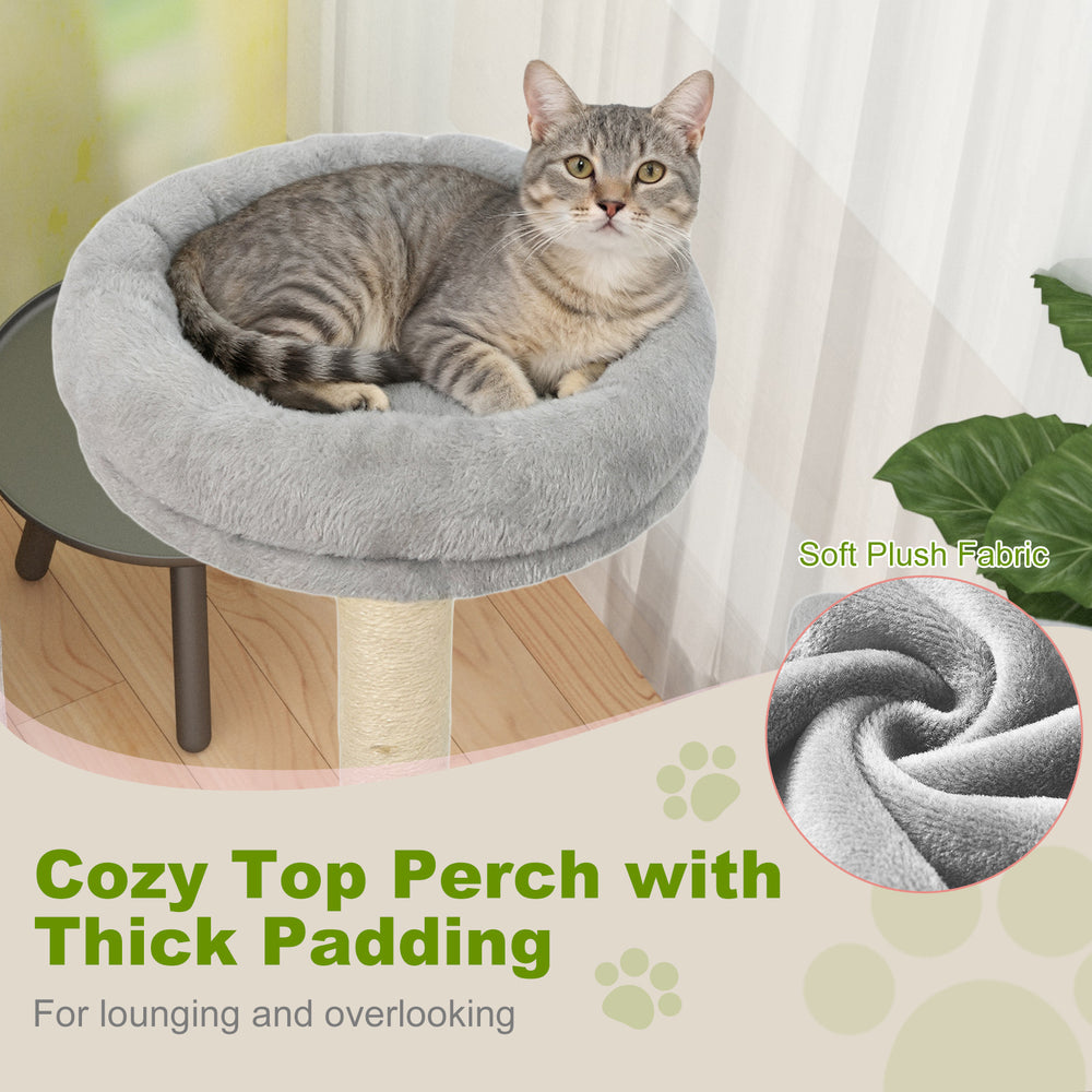 48 Inches Tall Cat Tree Multi-Level Kitten Tower with Large Condo Padded Top - view 7