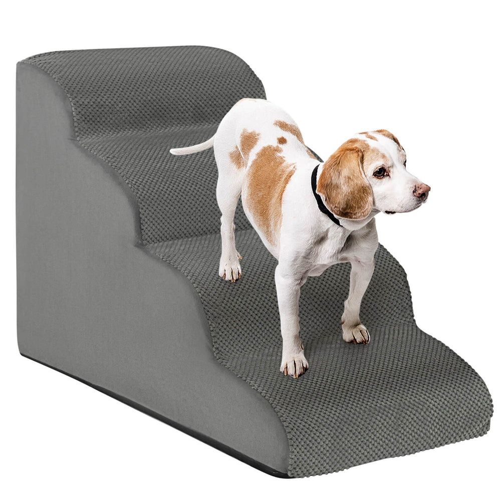 4-Tier Foam Non-Slip Dog Steps with Washable Zippered Cover Pet Supplies - view 4