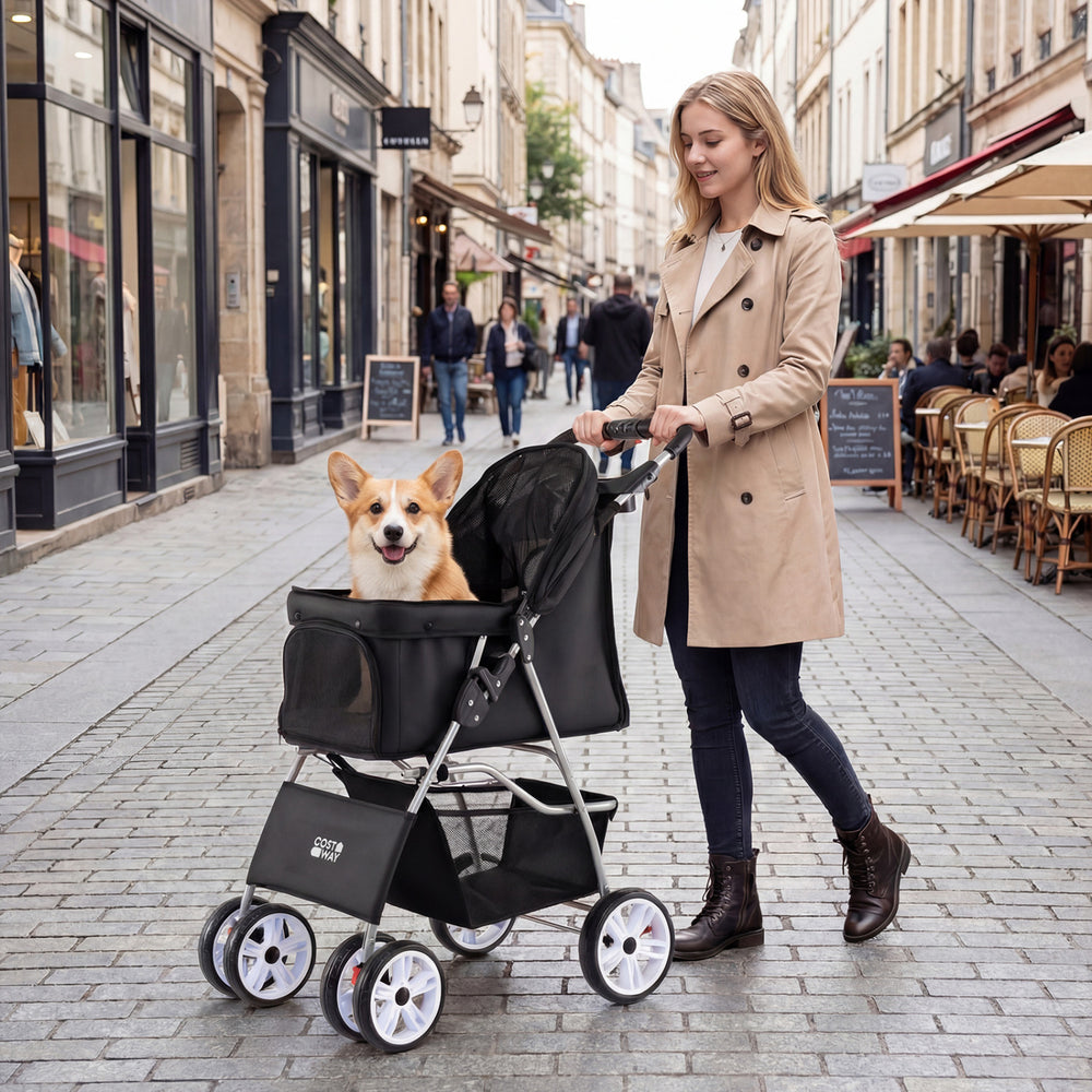 4 Wheel Pet Stroller for Small Dogs Cats up to 33 LBS - view 2
