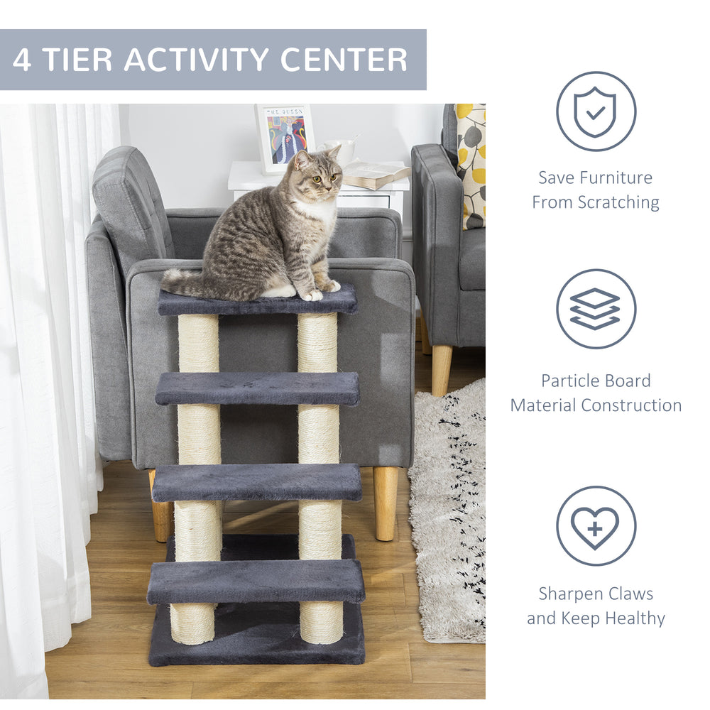 Cat Trees 4 Tier Pet Stairs Dog Cat 4 Steps Kitty Scatching Post Cat Scratch - view 6