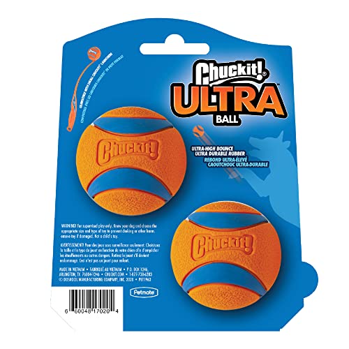 Chuckit! Ultra Ball Medium (2.5 in) 2-Pack | High-Bounce Rubber Fetch Toy - feature view 7