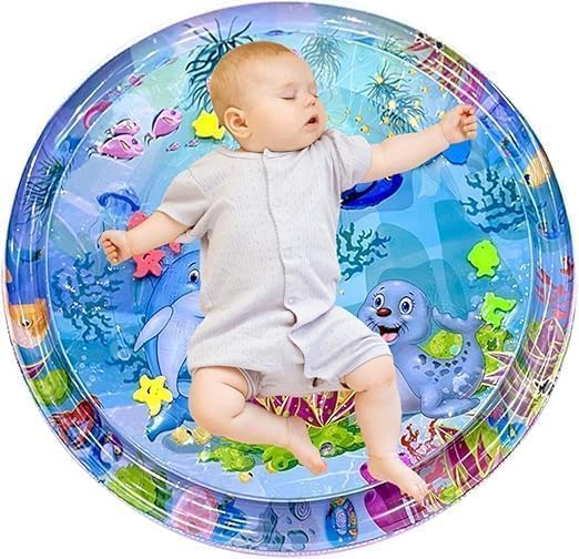 Interactive Water Play Mat for Cats & Dogs | Ocean-Theme Sensory Cooling Mat - detail view